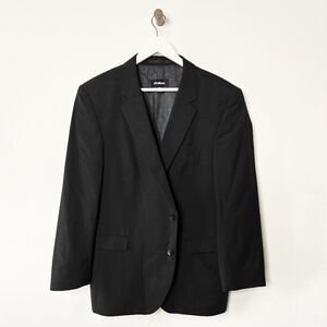 Strellson Rick James Black 100% Wool Suit Jacket